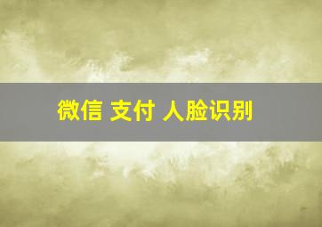 微信 支付 人脸识别